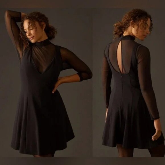 Anthropologie Maeve Layered Sheer Mini Dress NWT - Picture 1 of 9